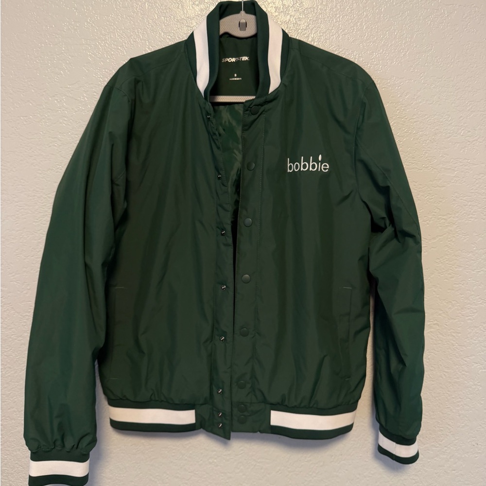 Bobbie Forest Green Men's Varsity Bomber Jacket